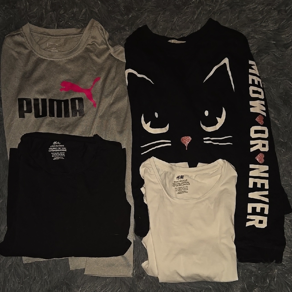 Puma Gray and Black Cat Graphic Sweatshirts